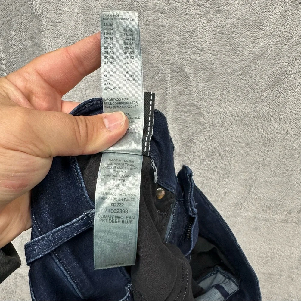 7 For All Mankind Luxe Performance Plus Slimmy Jeans Size 36 Slim Straight - Picture 5 of 11